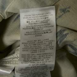 Pre Owned Stella McCartney White/Blue Tie-Dye Denim Button Front Mini Dress S