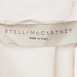 Stella McCartney Cream Embellished Neck Silk Sleeveless Top M