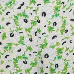 Pre Owned Stella McCartney Multicolor Floral Print Crepe Trousers S