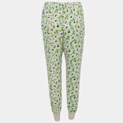 Pre Owned Stella McCartney Multicolor Floral Print Crepe Trousers S