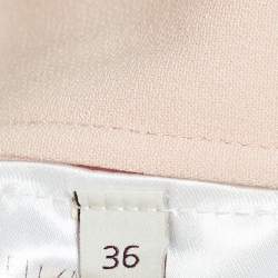 Pre Owned Stella McCartney Pink Floral Embroidered Crepe Gathered Midi Skirt XS