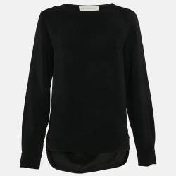 Stella McCartney BlacK Crepe High-Low Blouse S