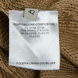 Pre Owned Stella McCartney Beige Sequined Knit Button Front Cardigan M