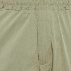 Pre Owned Stella McCartney Green Cotton Contrast Trimmed Pants L