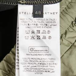 Pre Owned Stella McCartney Green Cotton Contrast Trimmed Pants L