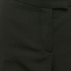 Stella McCartney Black Wool Fringed Detail Flared Trousers M