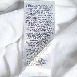 Stella McCartney White Cotton Logo Embossed Crew Neck T-Shirt M