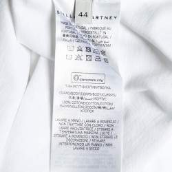 Stella McCartney White Cotton Logo Embossed Crew Neck T-Shirt M