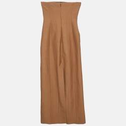 Stella McCartney Brown Strapless Bustier Gown S