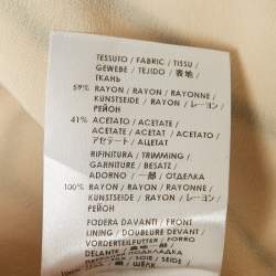 Pre Owned Stella McCartney Cream Embroidered Crepe Mini Dress S