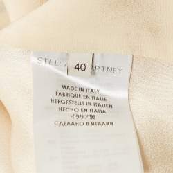 Pre Owned Stella McCartney Cream Embroidered Crepe Mini Dress S