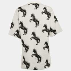 Stella McCartney Grey Pixel Horse Intarsia Knit Sweatshirt M