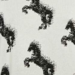 Stella McCartney Grey Pixel Horse Intarsia Knit Sweatshirt M