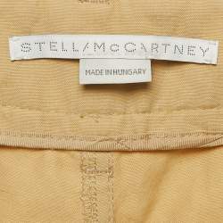 Stella McCartney Brown Cotton Blend Ruched Trousers M