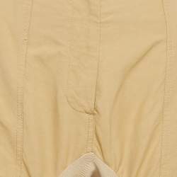 Stella McCartney Brown Cotton Blend Ruched Trousers M