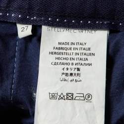 مملوكة مسبقًا Stella McCartney Blue Denim Logo Tape Detail Jeans S/Waist 31"