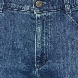 مملوكة مسبقًا Stella McCartney Blue Denim Logo Tape Detail Jeans S/Waist 31"