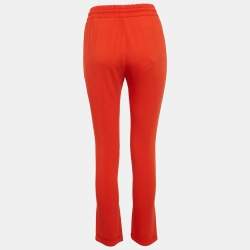 Stella McCartney Orange Crepe Drawstring Trousers XS