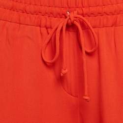 Stella McCartney Orange Crepe Drawstring Trousers XS