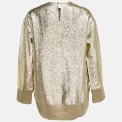 Stella McCartney Metallized Lurex Knit Loose Fit Pullover S