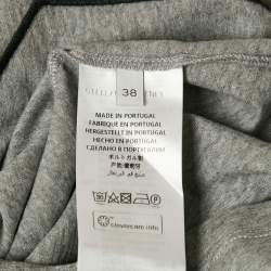 Pre Owned Stella McCartney Grey Star Fringed Jersey T-Shirt S