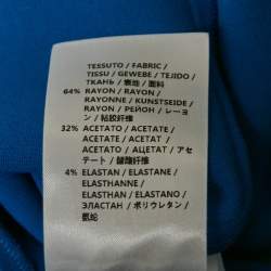 Stella McCartney Blue Stretch Crepe Asymmetric Mini Dress S