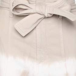 Stella McCartney Beige/White Cotton Bamboo Safari Tie Dye Pant S