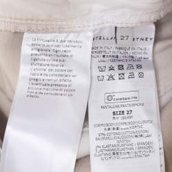 Stella McCartney Beige/White Cotton Bamboo Safari Tie Dye Pant S