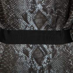 Stella McCartney Grey Snake Print Silk Satin Mini Dress M
