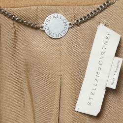 Stella McCartney Brown Wool Blend Button Front Mid-Length Coat M