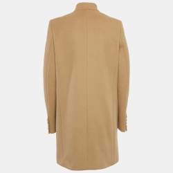 Stella McCartney Brown Wool Blend Button Front Mid-Length Coat M