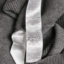 Stella McCartney Grey Wool High Neck Patch Detail Jumper M