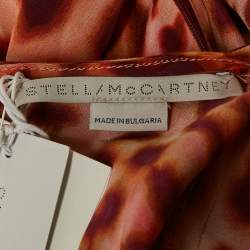 Stella McCartney Brown Leopard Print Silk Tie-Up Jumpsuit S