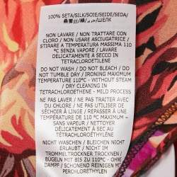 Stella McCartney Red Floral Print Silk Tie-Up Trousers S