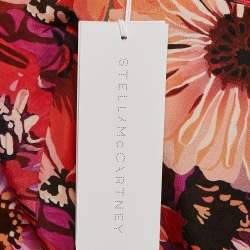 Stella McCartney Red Floral Print Silk Tie-Up Trousers S