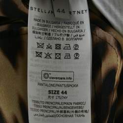 Stella McCartney Brown Leopard Print Silk Tie-Up Trousers M