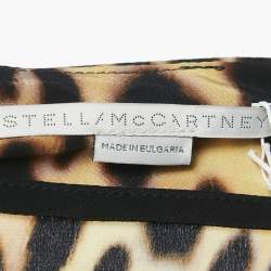 Stella McCartney Brown Leopard Print Silk Tie-Up Trousers M