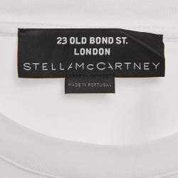 Stella McCartney White Logo Print Crew Neck T-Shirt S