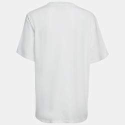 Stella McCartney White Logo Print Crew Neck T-Shirt S