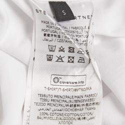 Stella McCartney White Logo Print Crew Neck T-Shirt S