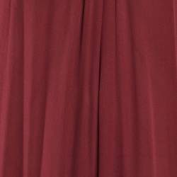 Stella McCartney Burgundy Silk Chiffon Maxi Dress L