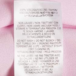 Stella McCartney Light Orchid Pink Crepe Puff Sleeve Blouse S