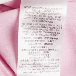 Stella McCartney Light Orchid Pink Crepe Puff Sleeve Blouse S