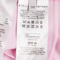 Stella McCartney Light Orchid Pink Crepe Puff Sleeve Blouse S
