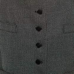 Stella McCartney Charcoal Grey Patterned Wool Sleeveless Vest S