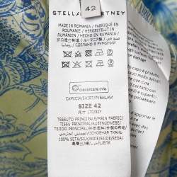 Stella McCartney Green/Blue Printed Silk Shirt M