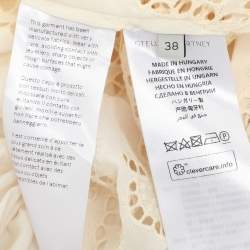 Pre Owned Stella McCartney White Silk Broderie Anglaise Blouse S