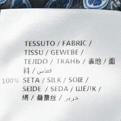 Pre Owned Stella McCartney Navy Blue Printed Blouse and Pants Set S