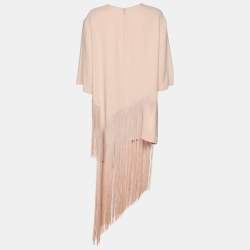 Stella McCartney Peach Crepe Fringe Tops L