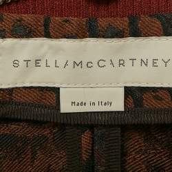 Stella McCartney Brown Jacquard Jacket and Trousers Set XS/M